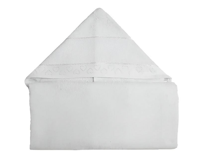 Toalha de Banho com Capuz Baby Love Branca - Imagem 2