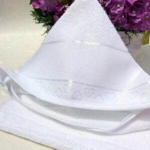 Toalha de Banho com Capuz Baby Love Branca