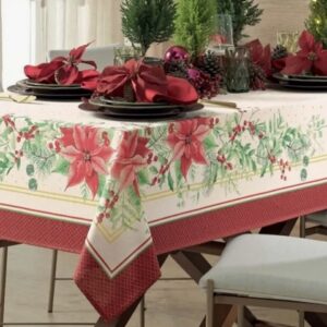 Toalha de Mesa Natalina<span> - </span>Flores de Natal