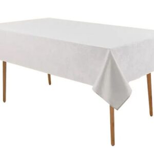 Toalha de mesa Retangular Karsten 12 lugares Sempre Limpa Lótus Branca