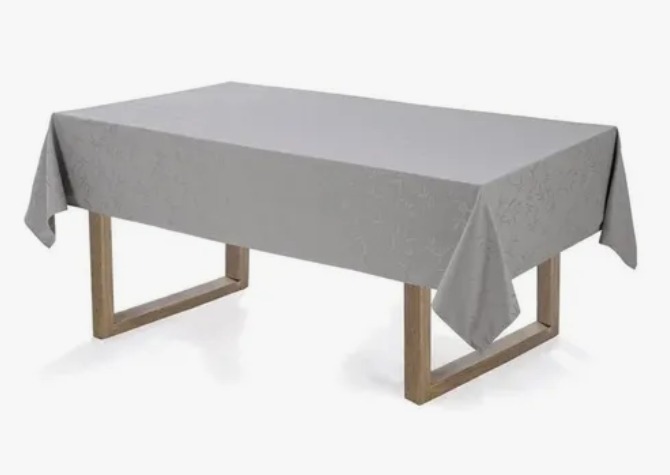 Toalha de Mesa Retangular Karsten Jacquard Verissímo Cinza - Imagem 2
